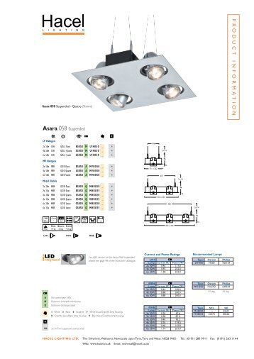 Product Sheet - Hacel Lighting U. K.