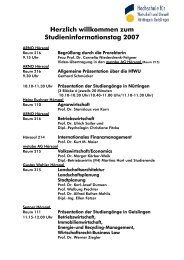 Herzlich willkommen zum  Studieninformationstag 2007