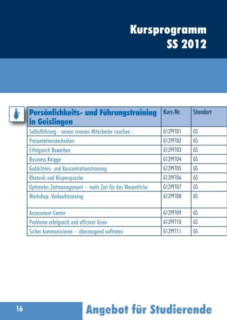 Weiterbildung - Hochschule für Wirtschaft und Umwelt Nürtingen ...