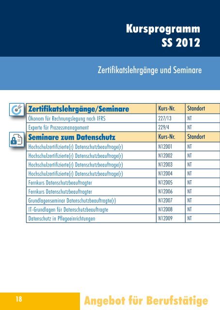 Weiterbildung - Hochschule für Wirtschaft und Umwelt Nürtingen ...