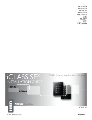iCLASS Keypad Installation Guide - HID Global