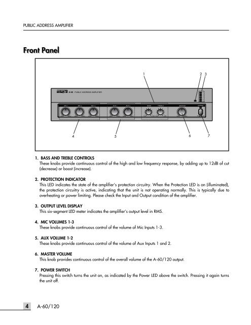 A-60/120 Public Address Amplifier - Inter-M