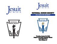 NATIONAL HONOR SOCIETY - Jesuit High School