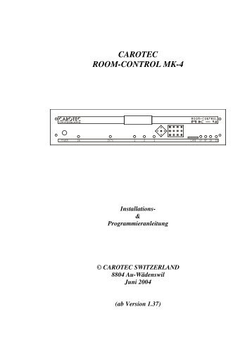 MK-4 Room-Control Juni 2004 1.37 - Carotec