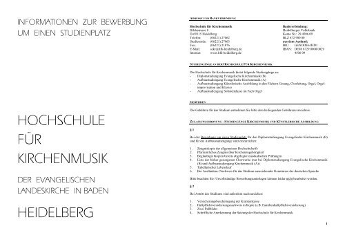 Informationen zur Bewerbung um einen Studienplatz (PDF)