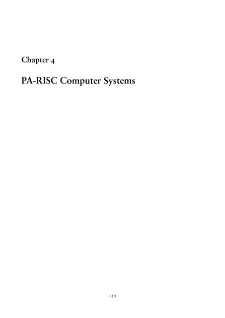 Chapter 4 PA-RISC Computer Systems - OpenPA.net