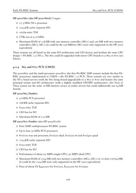 Chapter 4 PA-RISC Computer Systems - OpenPA.net