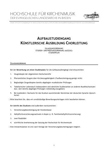 Chorleitung - Hochschule für Kirchenmusik