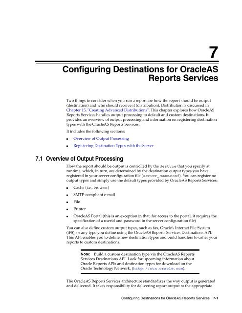 Publishing Reports to the Web - Downloads - Oracle