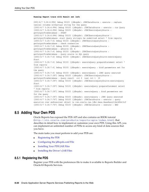 Publishing Reports to the Web - Downloads - Oracle