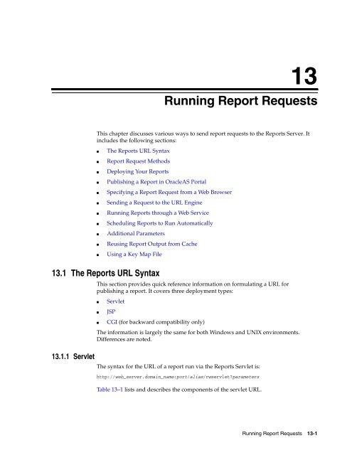 Publishing Reports to the Web - Downloads - Oracle