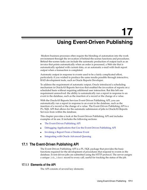 Publishing Reports to the Web - Downloads - Oracle