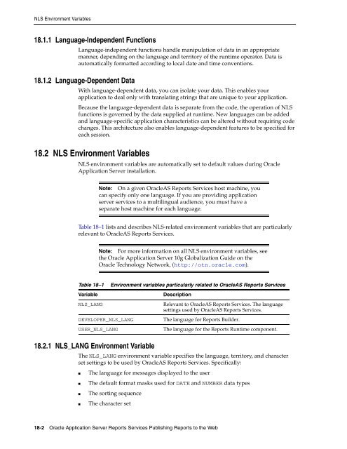 Publishing Reports to the Web - Downloads - Oracle