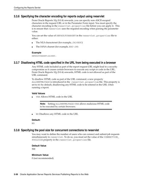 Publishing Reports to the Web - Downloads - Oracle