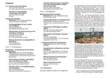 Programm - Hamburgische Ingenieurkammer - Bau