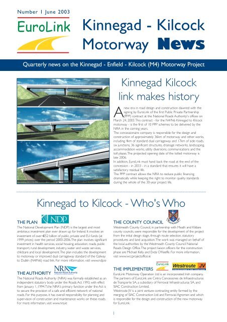 Kinnegad - Kilcock Motorway - National Roads Authority