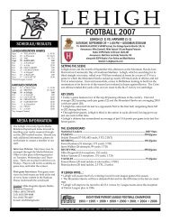FOOTBALL 2007 - Lehigh University Athletics