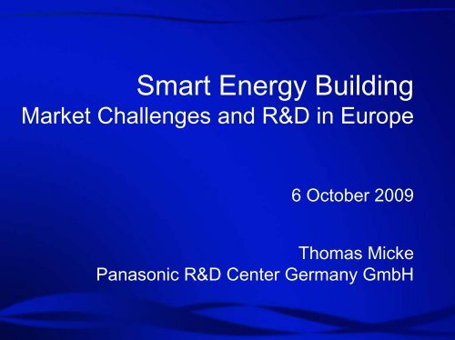 Smart Energy Building - Japan Business Council in Europe