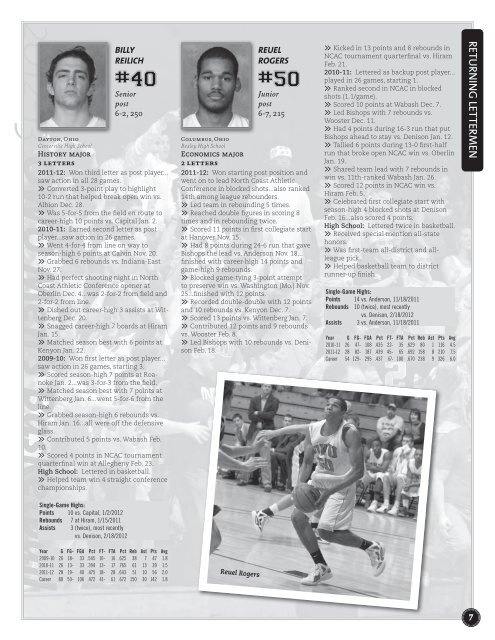 2012-13 Men's Basketball - Ohio Wesleyan University