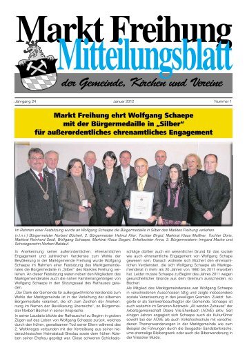 MarktFreihung Mitteilungsblatt - Thansüß