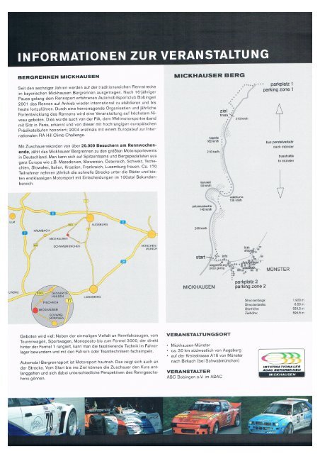 Informationen zum Bergrennen Mickhausen - ASC Bobingen