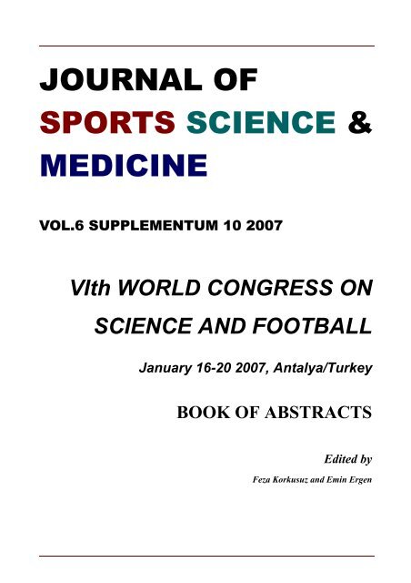 journal of sports science & medicine - Journal of Sports Science and ...