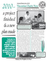 a project finished & a new plan made - Society of St. Vincent de Paul