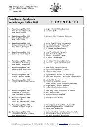 Baselbieter Sportpreis Verleihungen 1986 - 2007 ... - Budokai Liestal