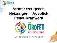 Stromerzeugende Pelletsheizungen