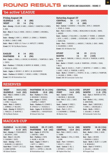 Round 22 - sanfl