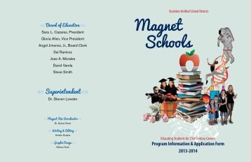 Magnet Schools Information - Stockton Unified School District