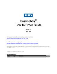 EasyLobby How To Order Guide - HID Global