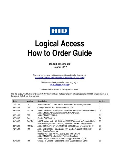 Logical Access HTOG - HID Global