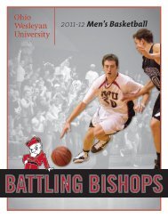 2011-12 Men's Basketball - Ohio Wesleyan University