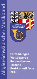 Fortbildungen 2013 - Allgäu-Schwäbischer-Musikbund