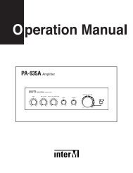 PA-935A Amplifier - Inter-M