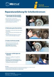 MEYLE - Reparaturanleitung für Scheibenbremsen