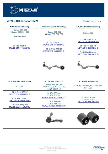 MEYLE-HD parts for BMW (PDF 1.43 MB