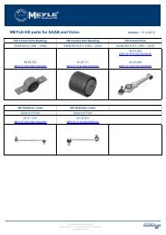 MEYLE-HD parts for SAAB and Volvo (PDF