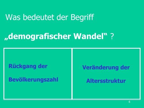 Demografischer Wandel