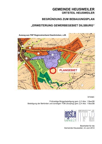 erweiterung gewerbegebiet dilsburg - Gemeinde Heusweiler