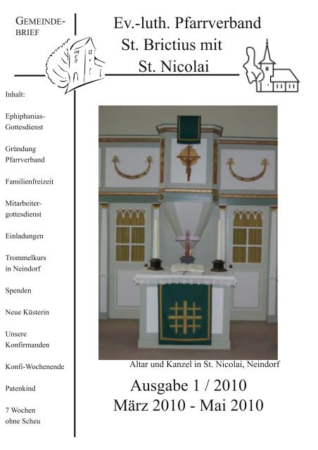 Ev.-luth. Pfarrverband St. Brictius mit St. Nicolai Ausgabe ... - In Arbeit