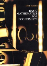 Basic Mathematics for Economists