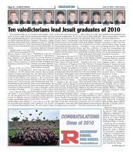 Ten valedictorians lead Jesuit graduates of 2010 - Jesuit High School