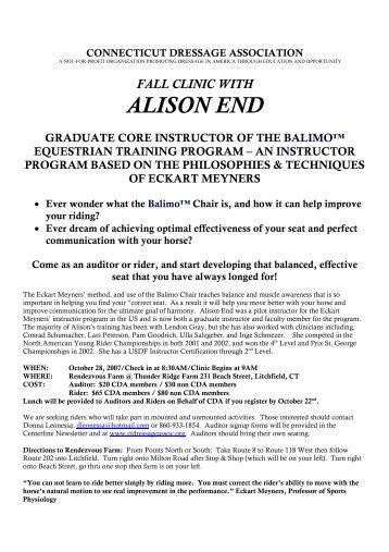 ALISON END - Connecticut Dressage Association