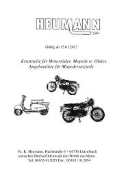 Moped Ersatzteilliste - Heumann