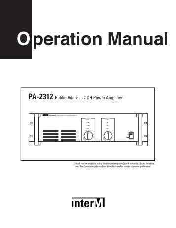 PA-2312 Public Address 2 CH Power Amplifier - Ljudia