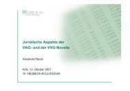 Juristische Aspekte der VAG- und der VVG-Novelle - Heubeck AG