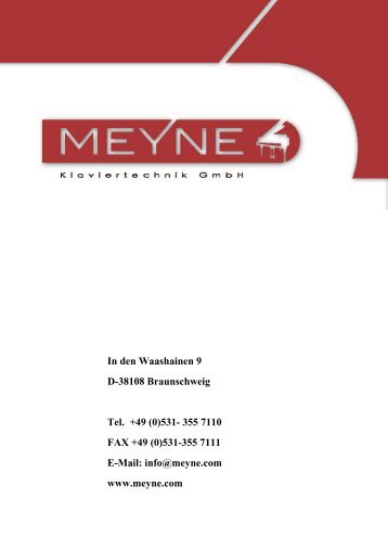 Katalog 2013.pdf - im Meyne Klaviertechnik-Shop - Meyne ...