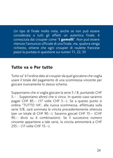 regolamento della Roulette Francese - Casinò Lugano